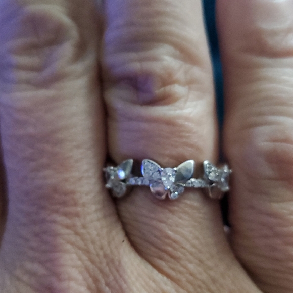 STERLING SILVER BUTTERFLY RING - Picture 2 of 5